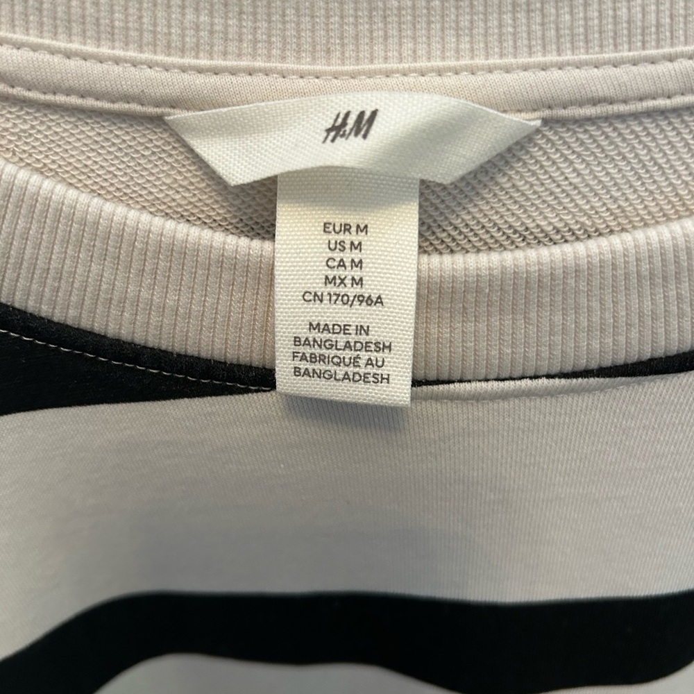H&M cream and black tunic